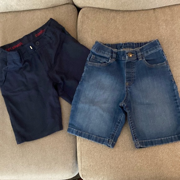 Boys Shorts Navy and Denim size 7 - Picture 1 of 8